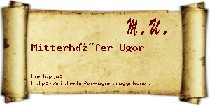 Mitterhöfer Ugor névjegykártya